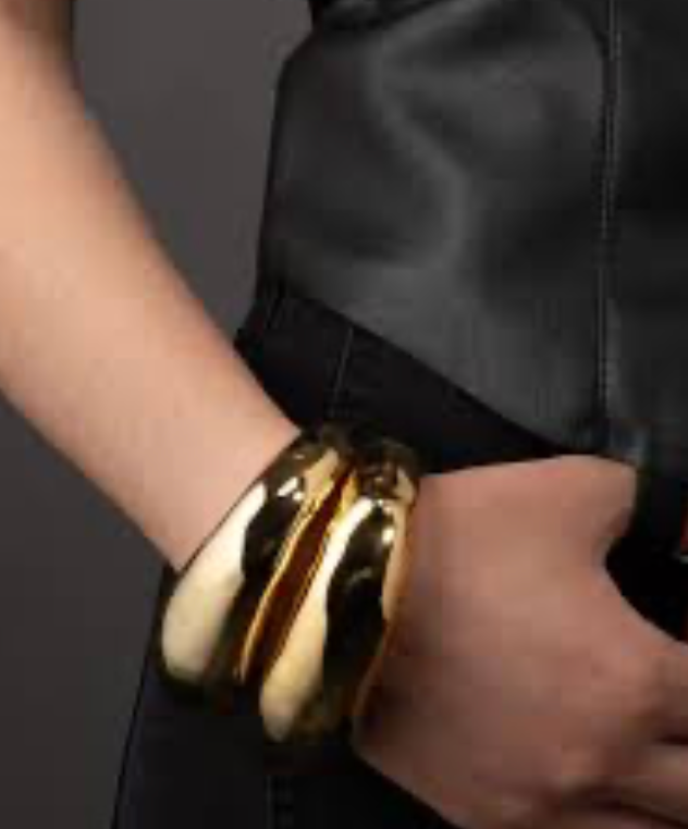 HoopLa - Editorial Hinge Bracelets 14K Gold PVD- Recycled