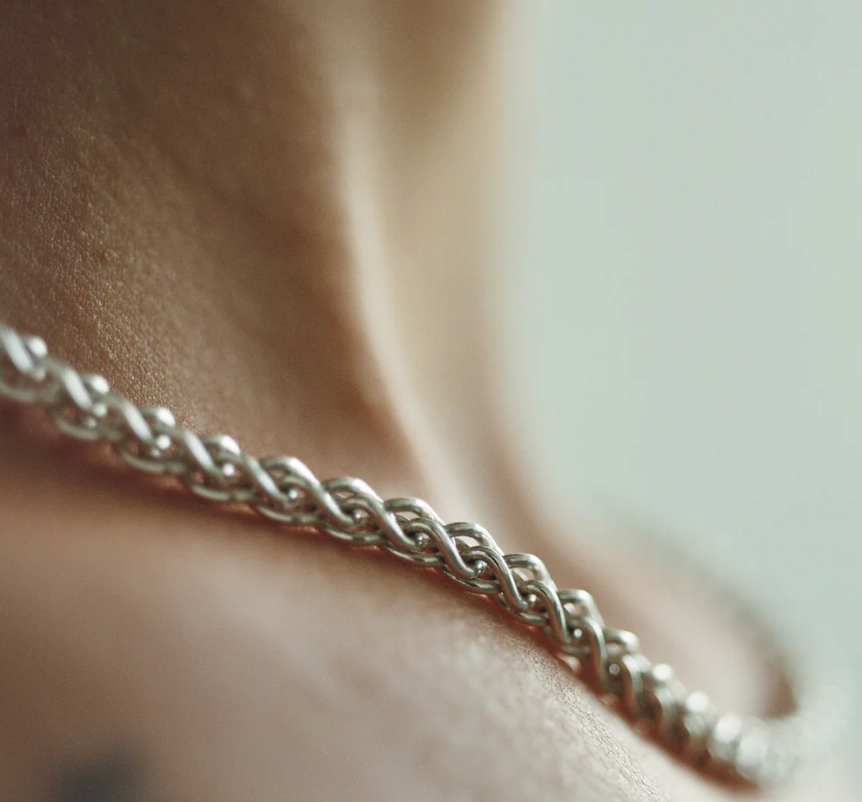 HoopLa - Rope Spiga Necklace Stainless Steel 14K Gold. Waterproof