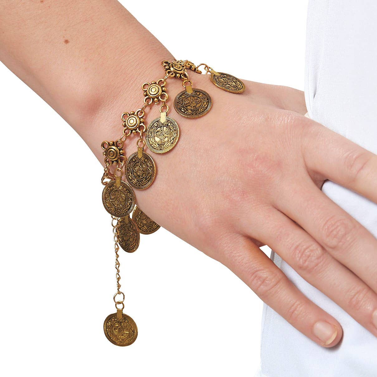 Pyramid Collection - Gold Coin Prosperity Bracelet