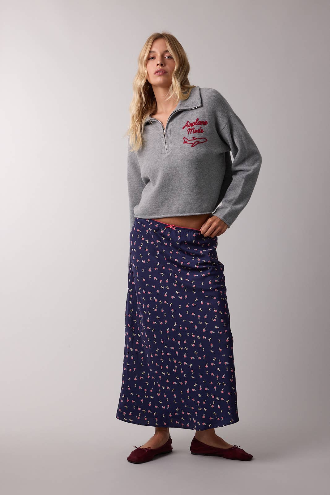 AIRPLANE MODE HALF-ZIP SWEATER