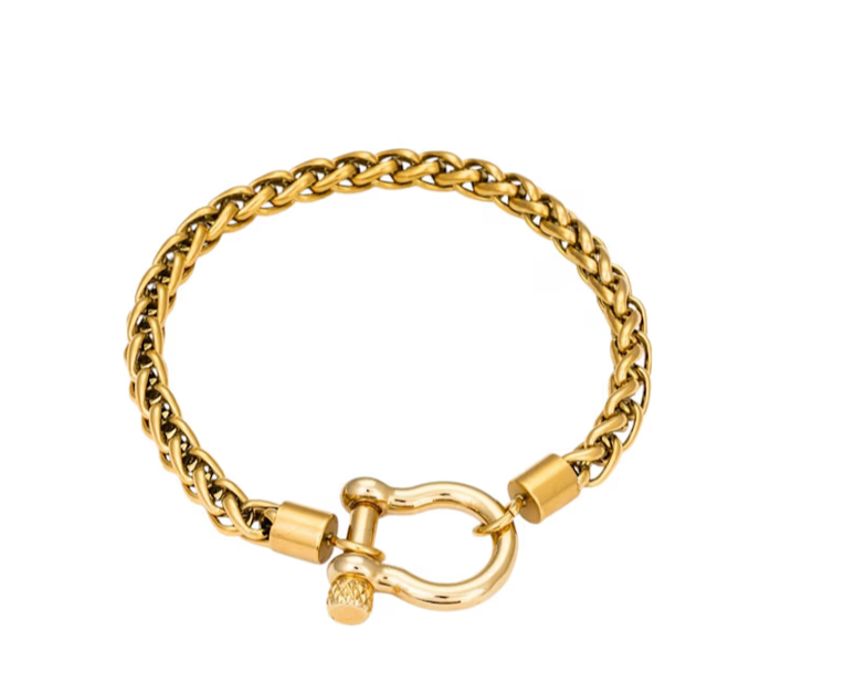 HoopLa - Horse Bit Carabiner Bracelet- Steel - Charm Bracelet