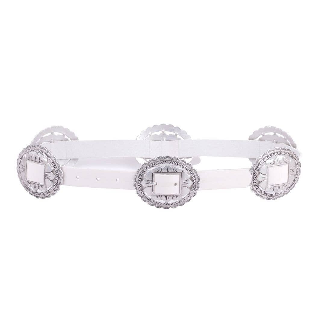 Most Wanted USA - Western Concho Leather Belt