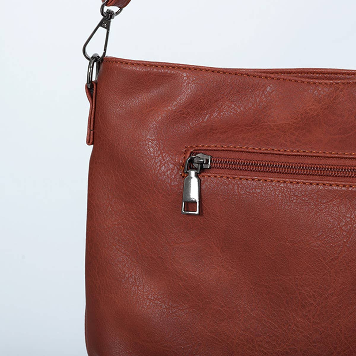 RIVET SOFT PU LEATHER TASSEL SHOULDER BAG