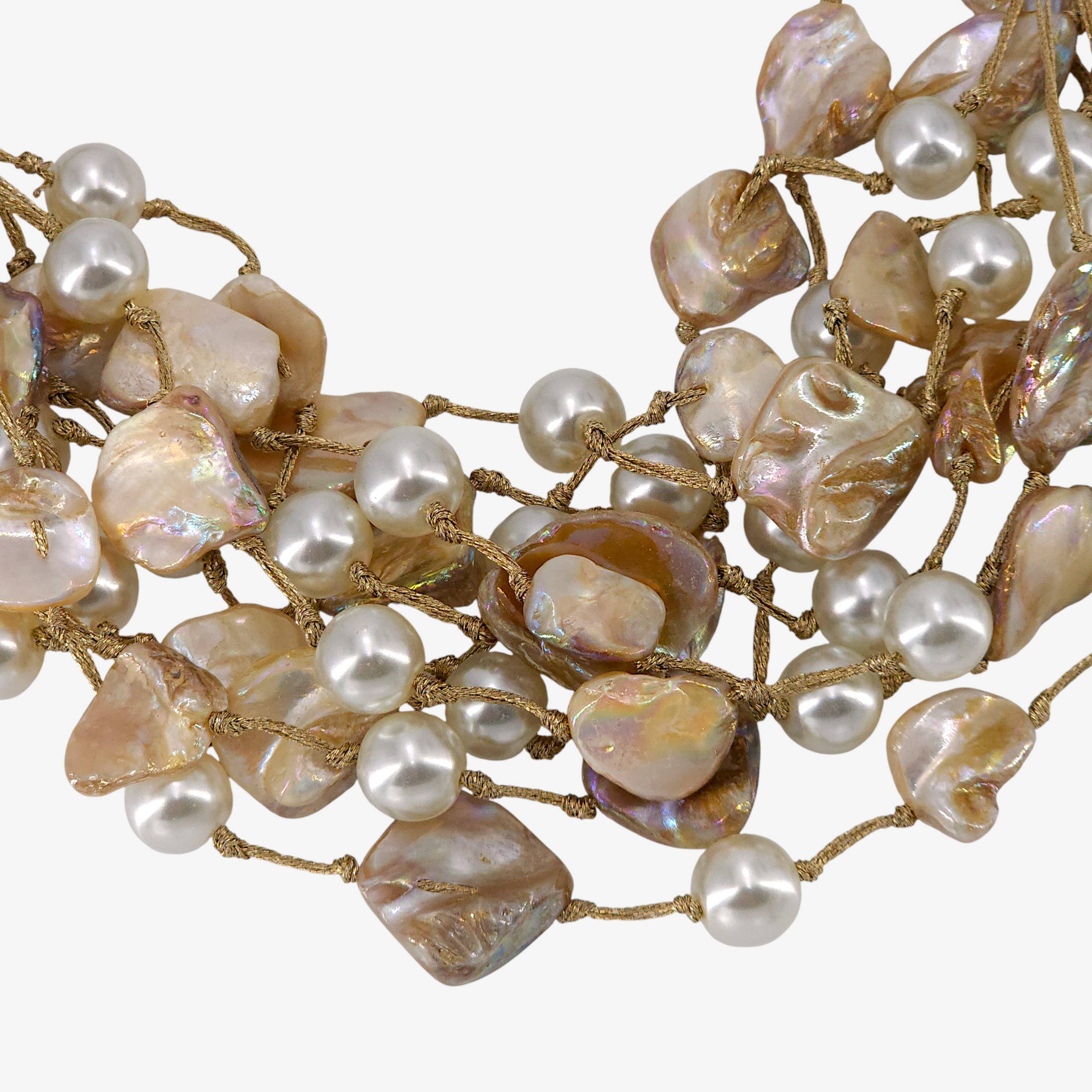 Bijoux Envie Chunky Shell & Pearl Necklace | Handmade
