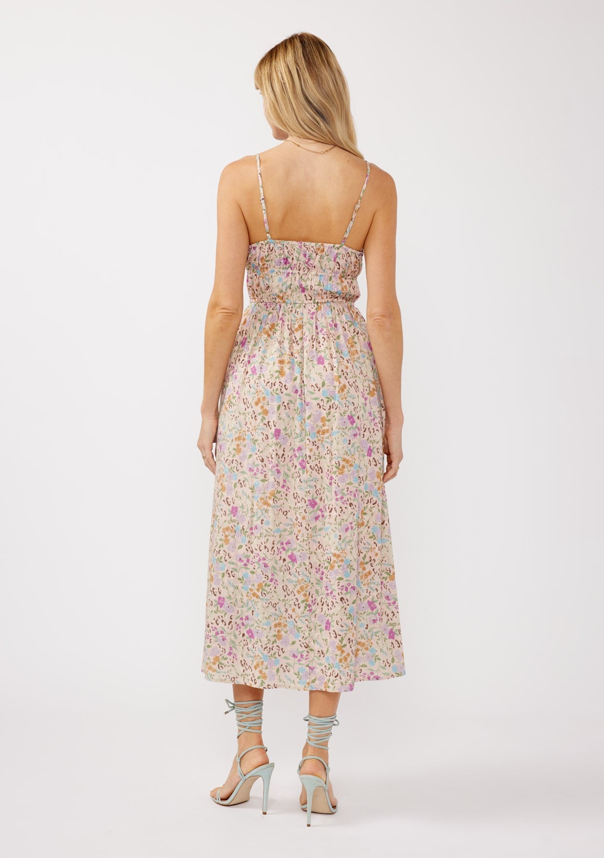 Floral Eyelet V-Neck Dress