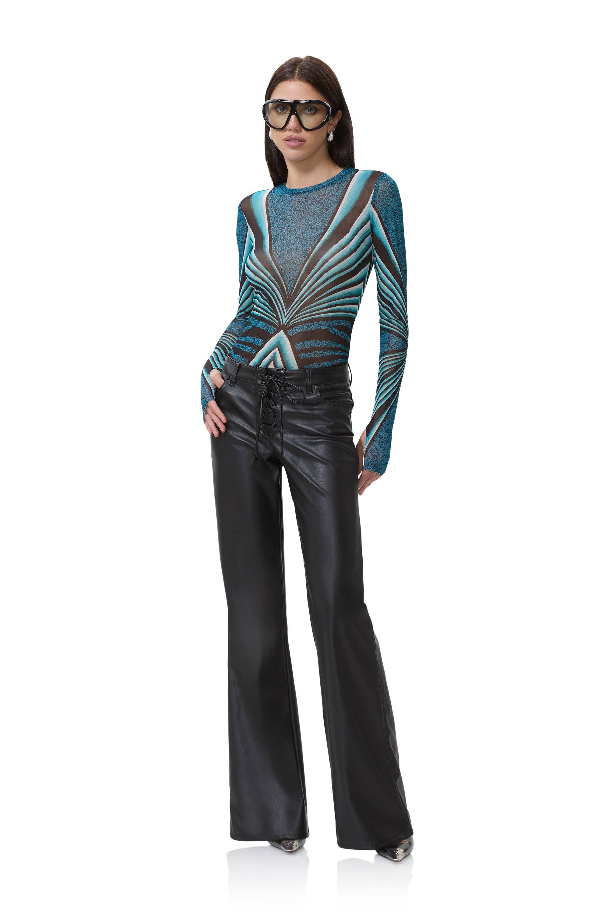 AFRM - Kaylee Top - Aqua Animal