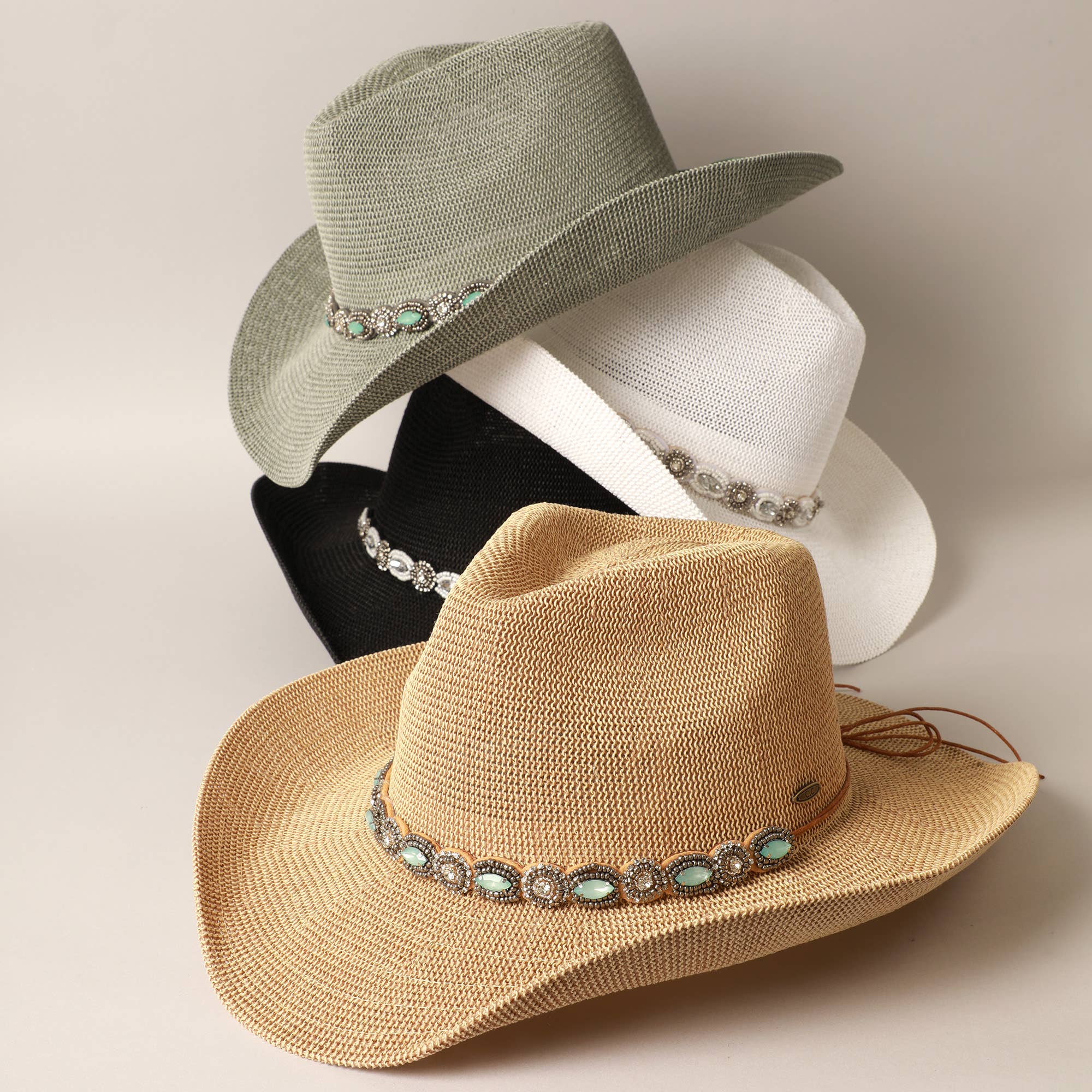 Fashion City - Durango Cowboy Hat with Jeweled Belt