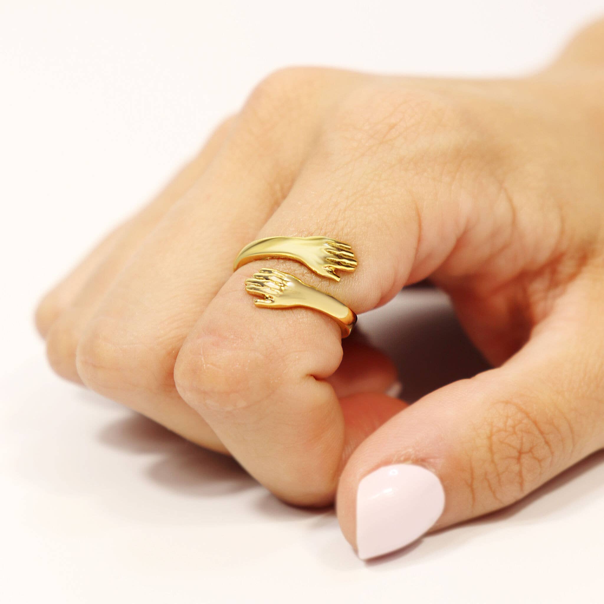 WJW - 18K Gold PVD Stainless Steel Hug Ring