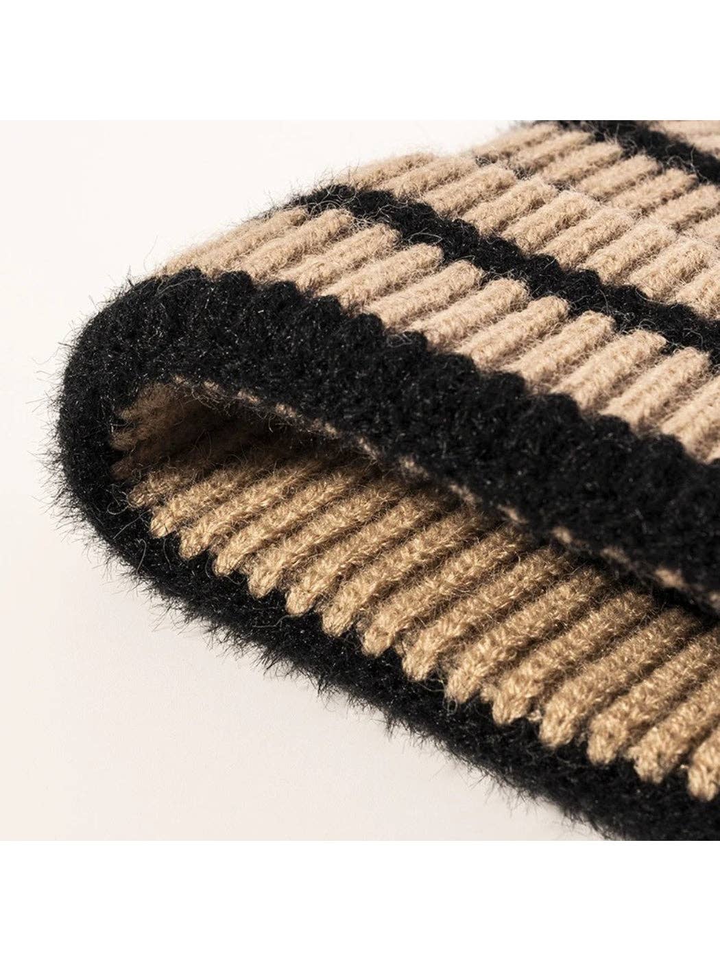 Funkyrel® Atzbranding Limited - Haila - Striped Roll-Edge Knit Beanie