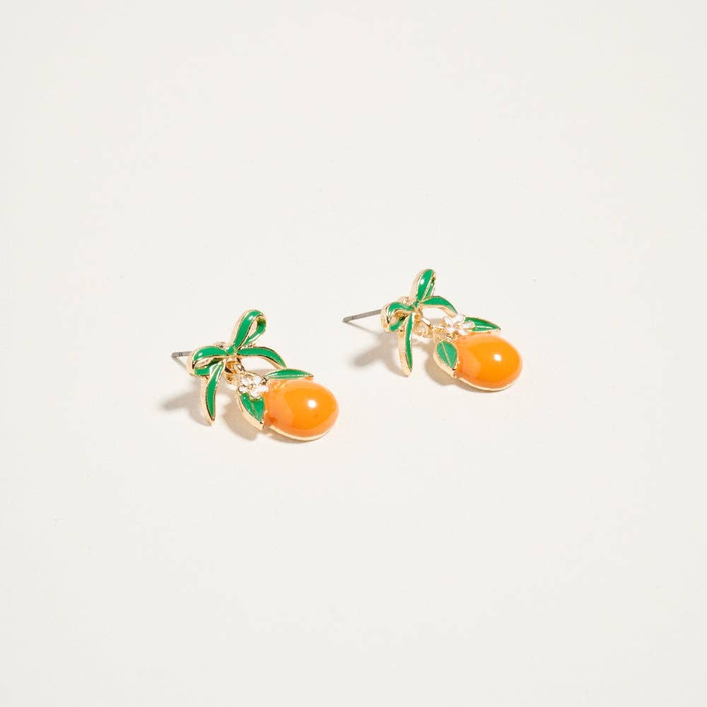 Designature New York - Summer Tropical Fruit Ribbon Bow Post Earrings