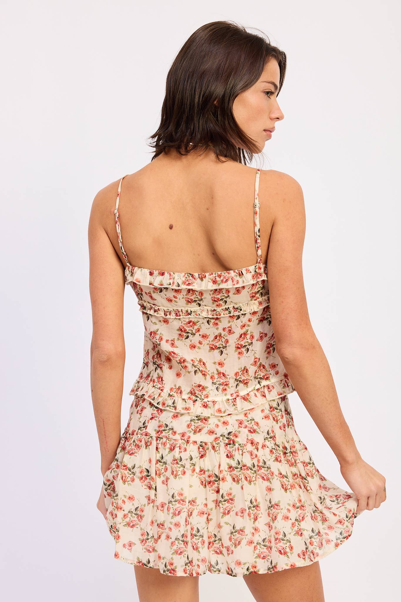 Emory Park - RUFFLED CAMI TOP WITH FRONT TIE