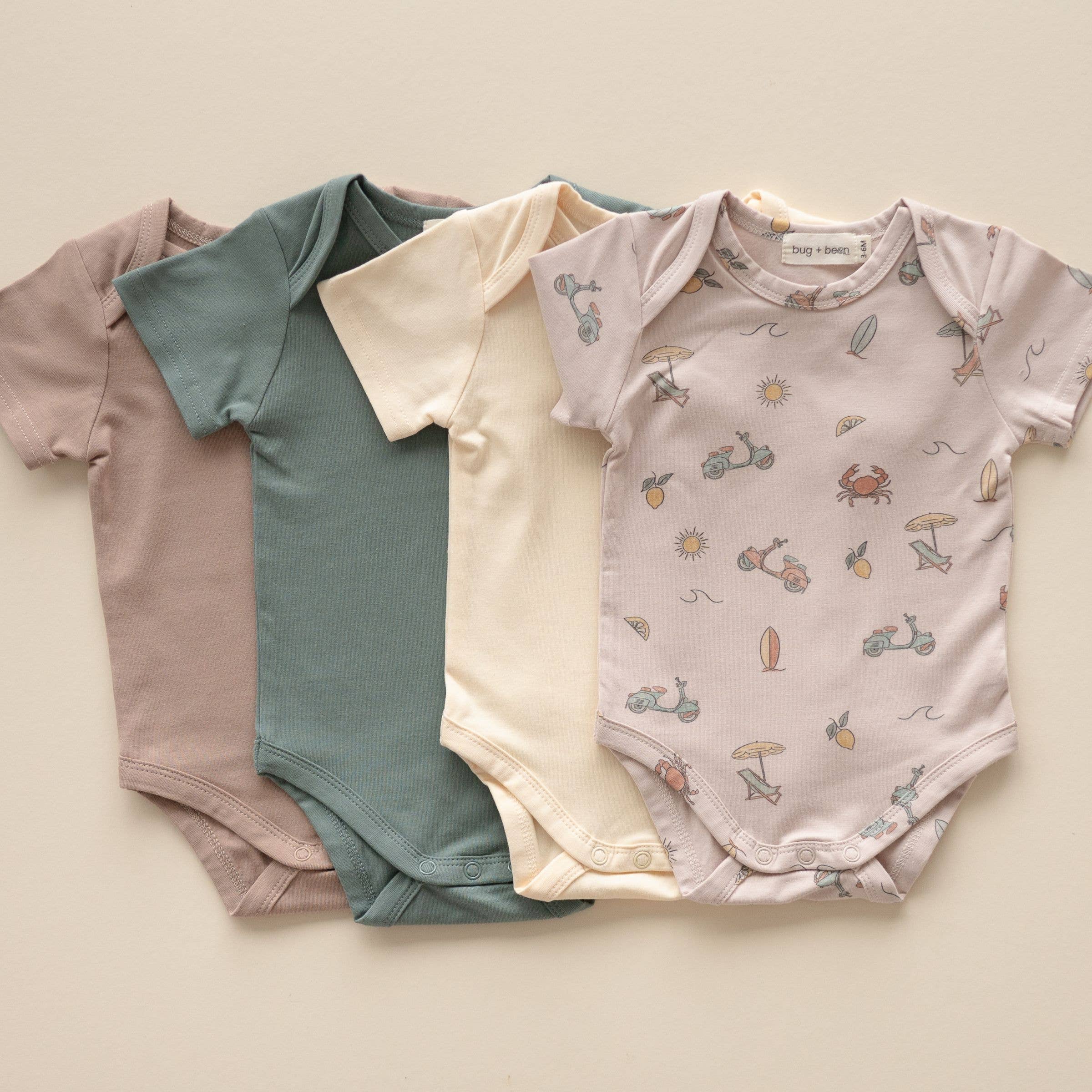 bug + bean kids - Organic Cotton Short Sleeve Bodysuit – Summer Vibes