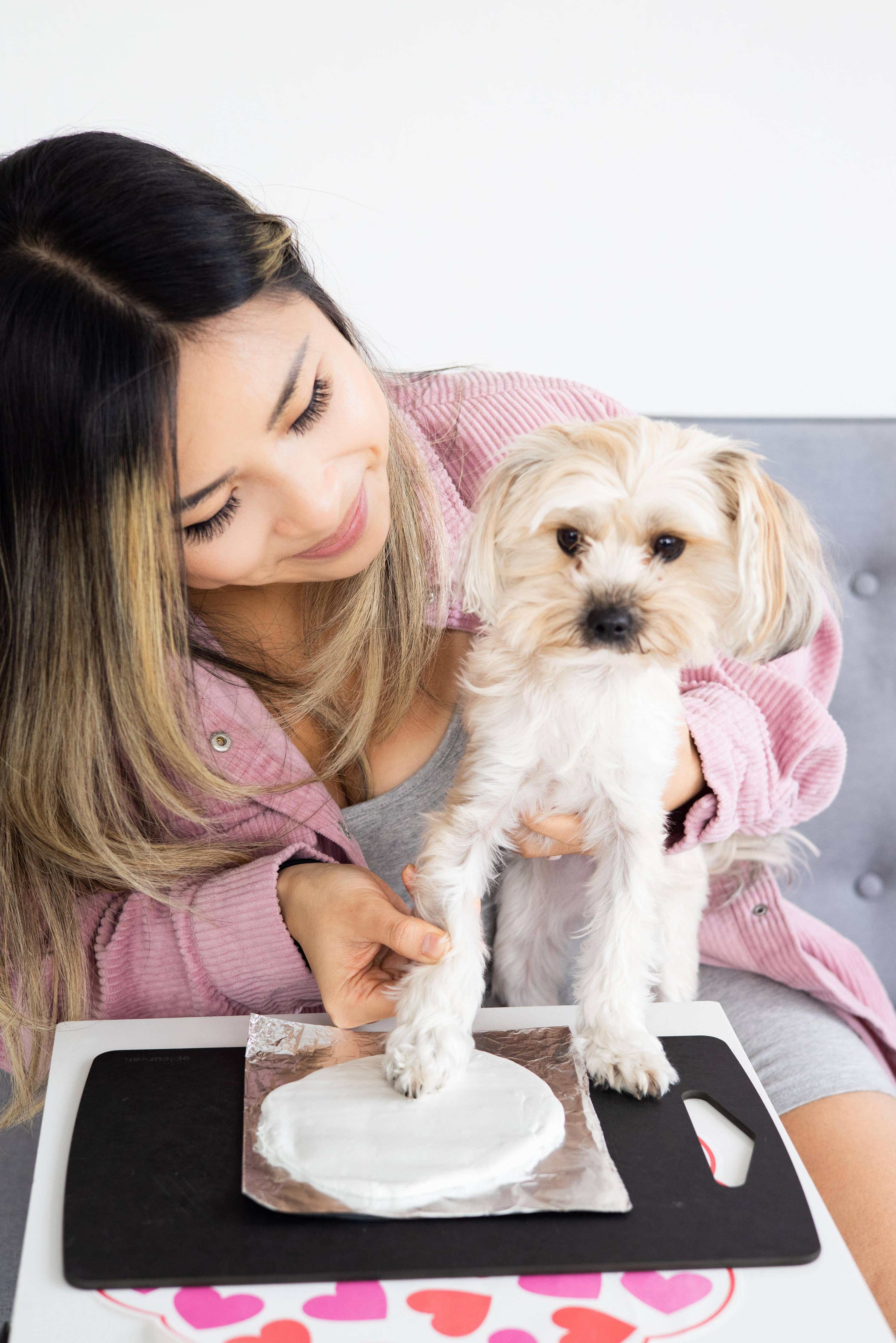 Pearhead - Pawprints Keepsake Hanging Holiday Ornament, Heart Shape