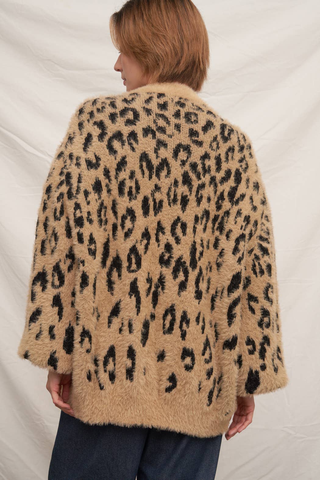 En Crème - Soft Leopard Sweater Cardigan