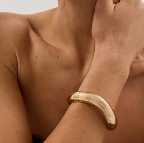 HoopLa - Editorial Hinge Bracelets 14K Gold PVD- Recycled
