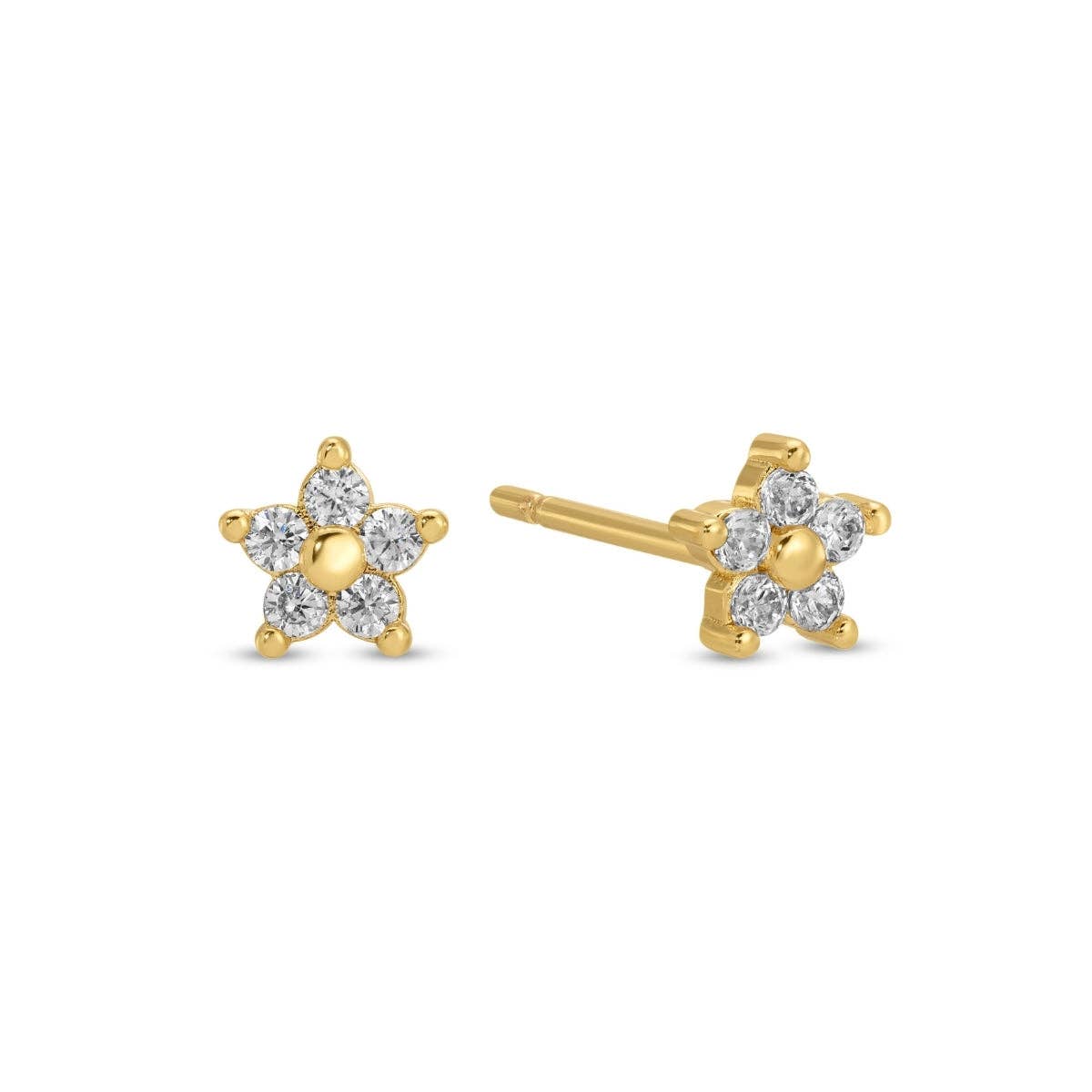 Splendid Iris - Delicate Flower Studs on Velvet Tag