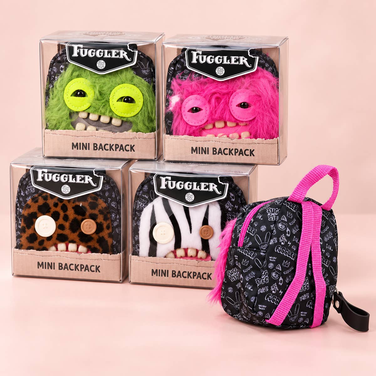 PINEAPPLE Beauty - UPD FG122 Fuggler Mini Backpack Clip Fur Trim - 12 pcs
