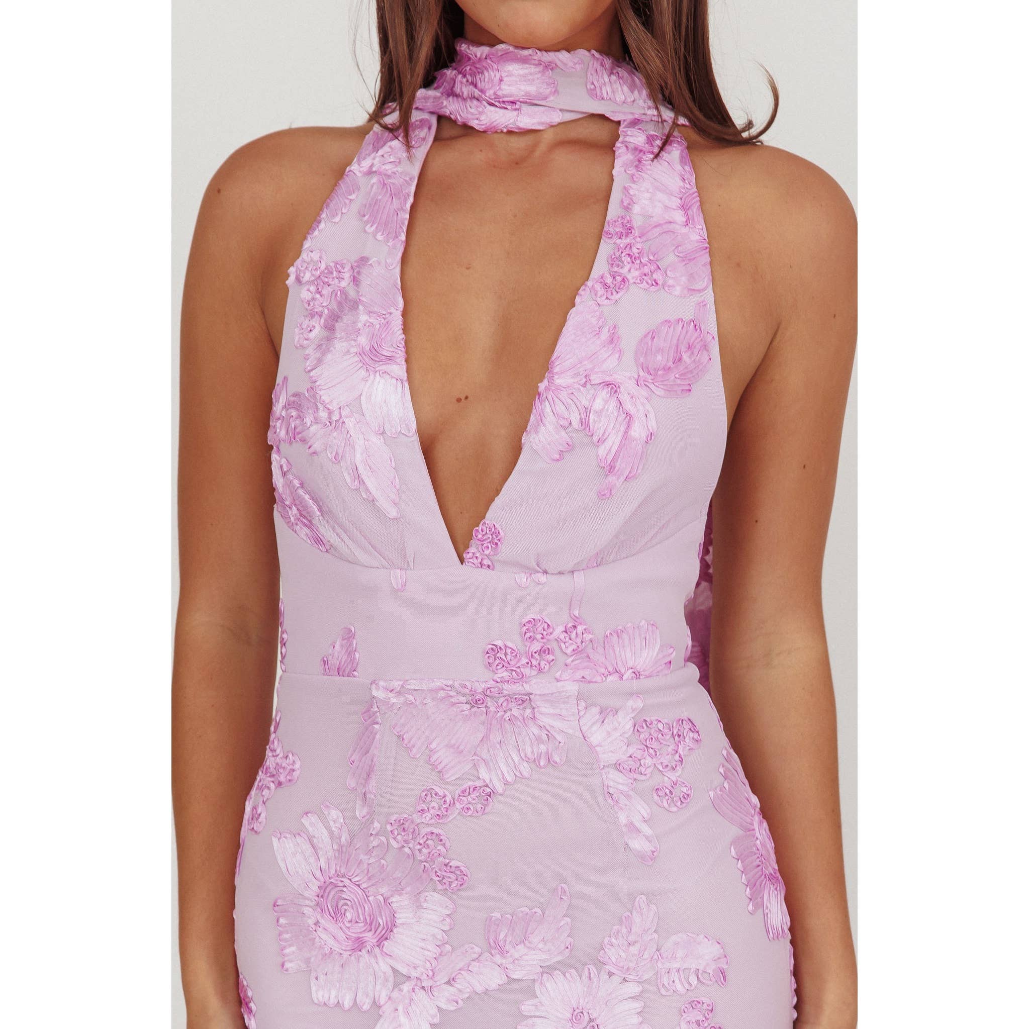 One and Only Collective - FLORAL HALTER MAXI DRESS
