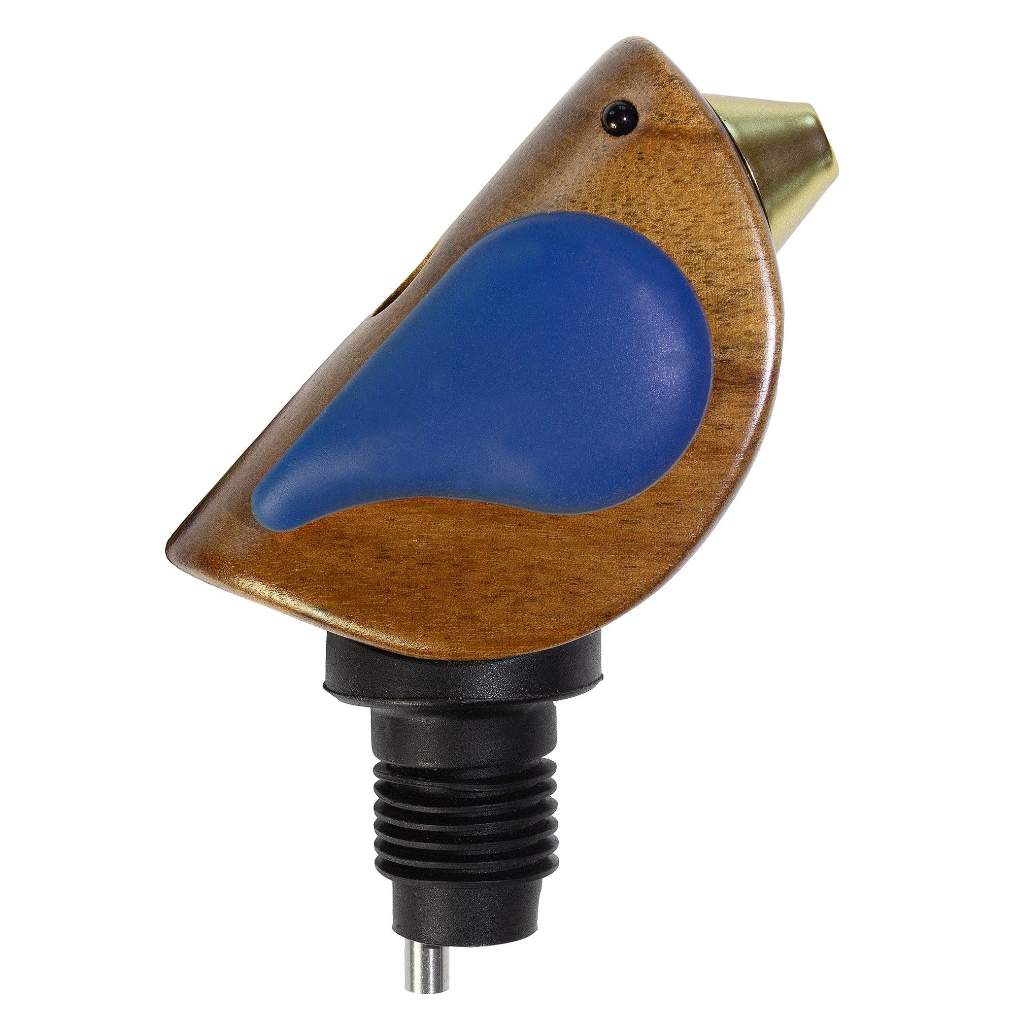 Totally Bamboo - Songbird Specialties® "Singing" Wine Bottle Pourer, Blue