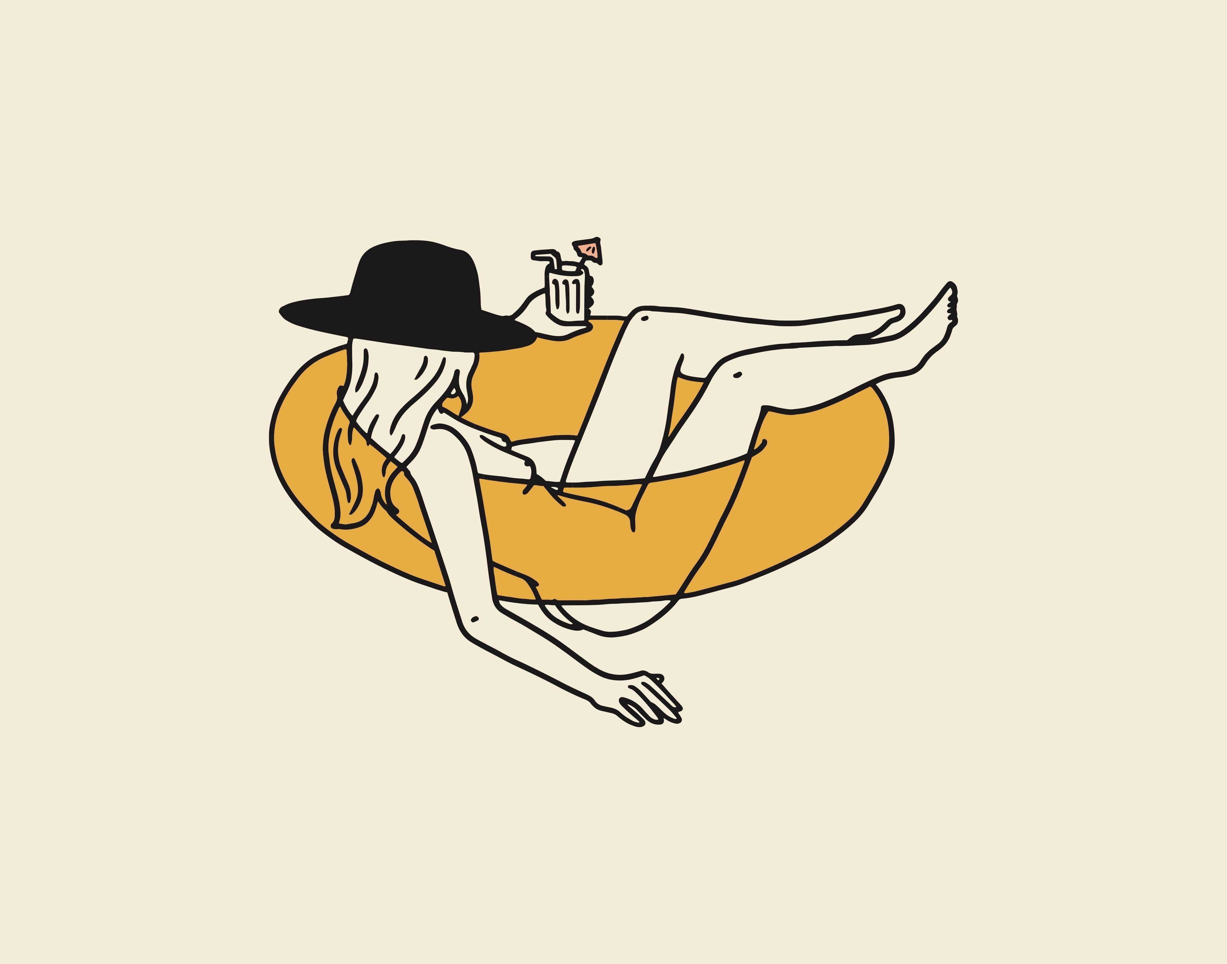 Tumbleweed Design Studio - Float Cowgirl Western Art Print Retro Vintage Home Decor