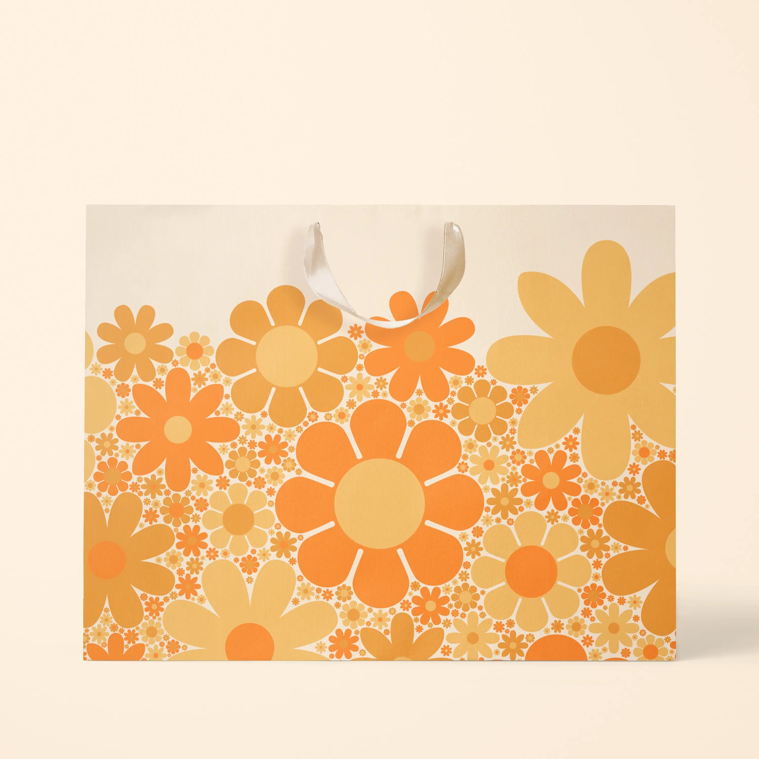 Sunshine Studios - Retro Flower Gift Bag | Marigold