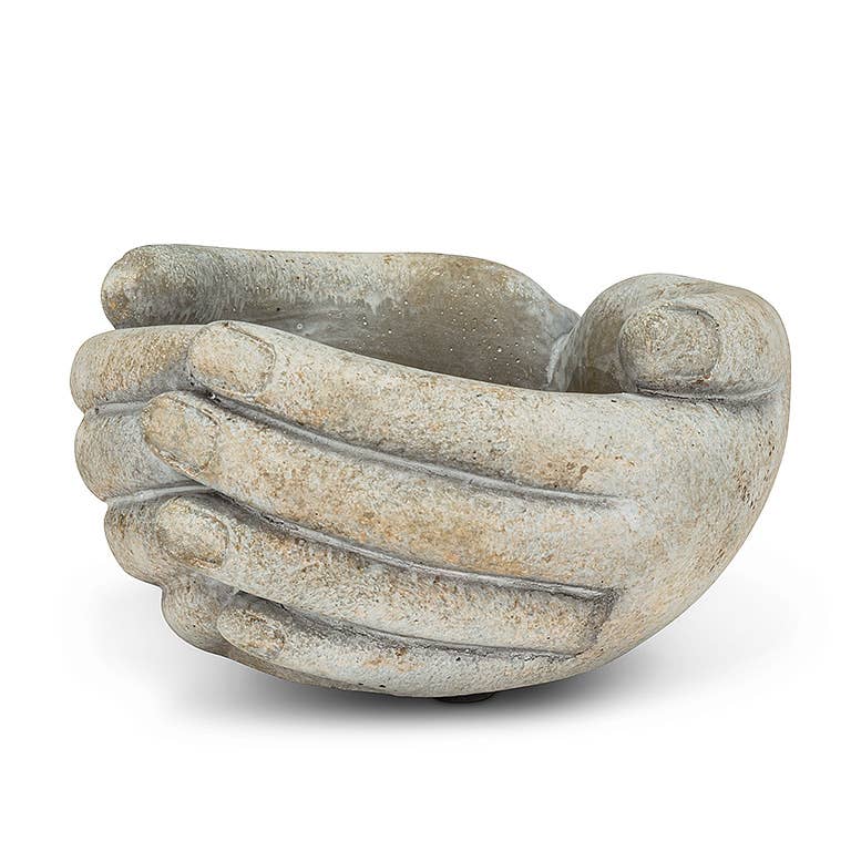 Abbott - Sm Cupping Hands Planter-5.5" W