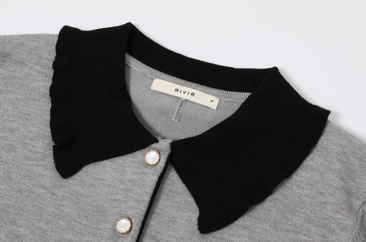 Julie Prep Cardigan With Collar