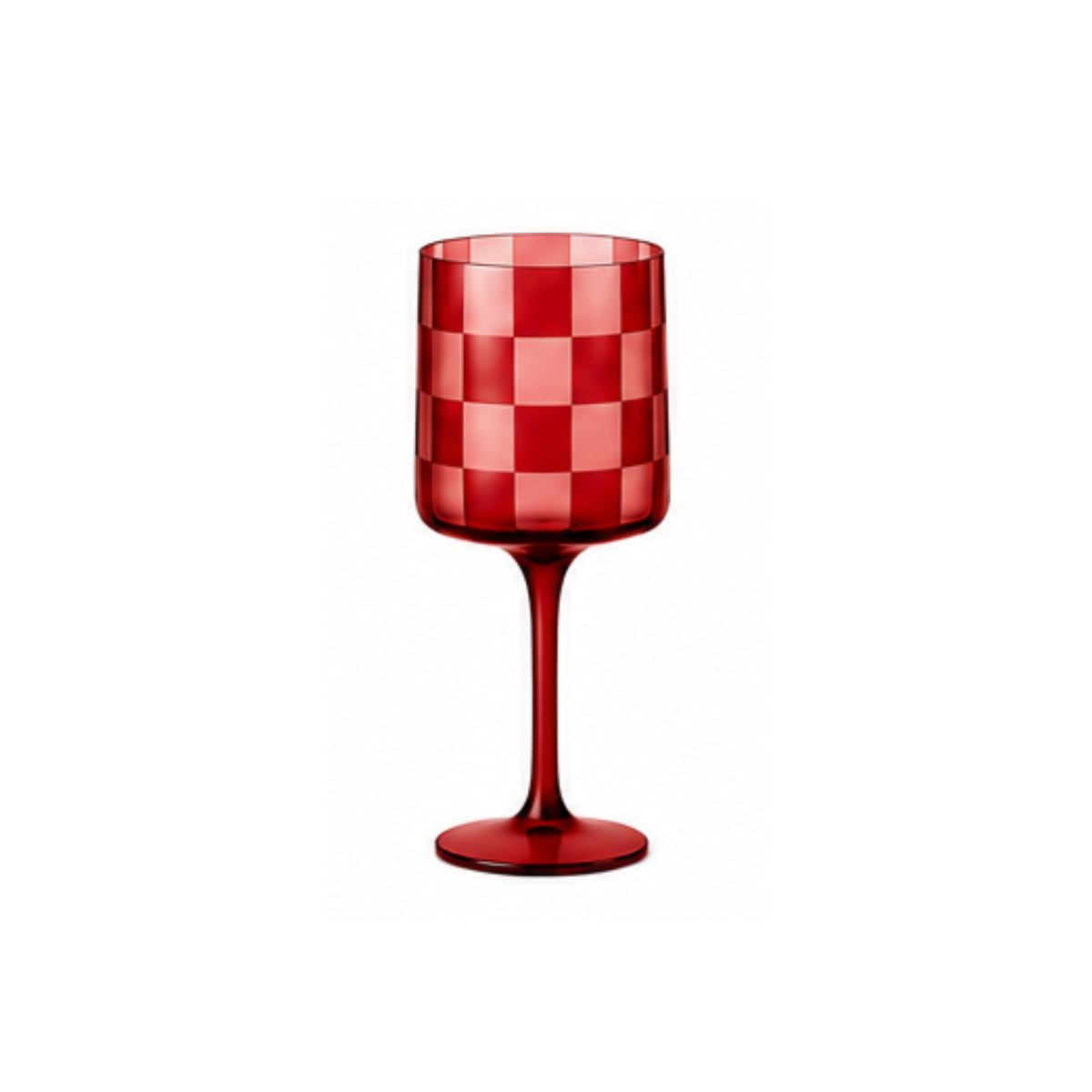 Emergency Confetti - Checkered Wine Glass