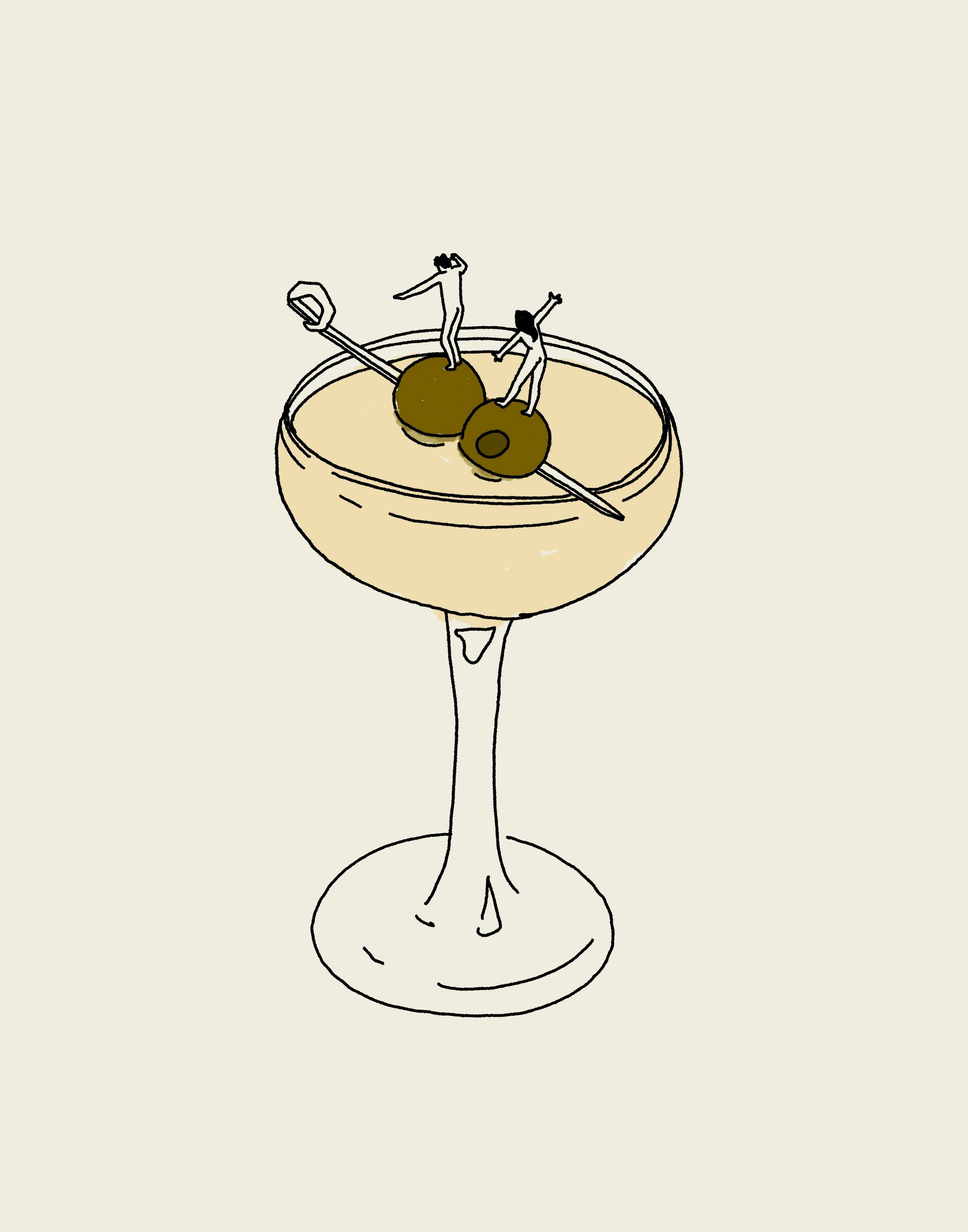 Tumbleweed Design Studio - Classic Cocktail Wall Art Print Retro Vintage Bar Home Decor