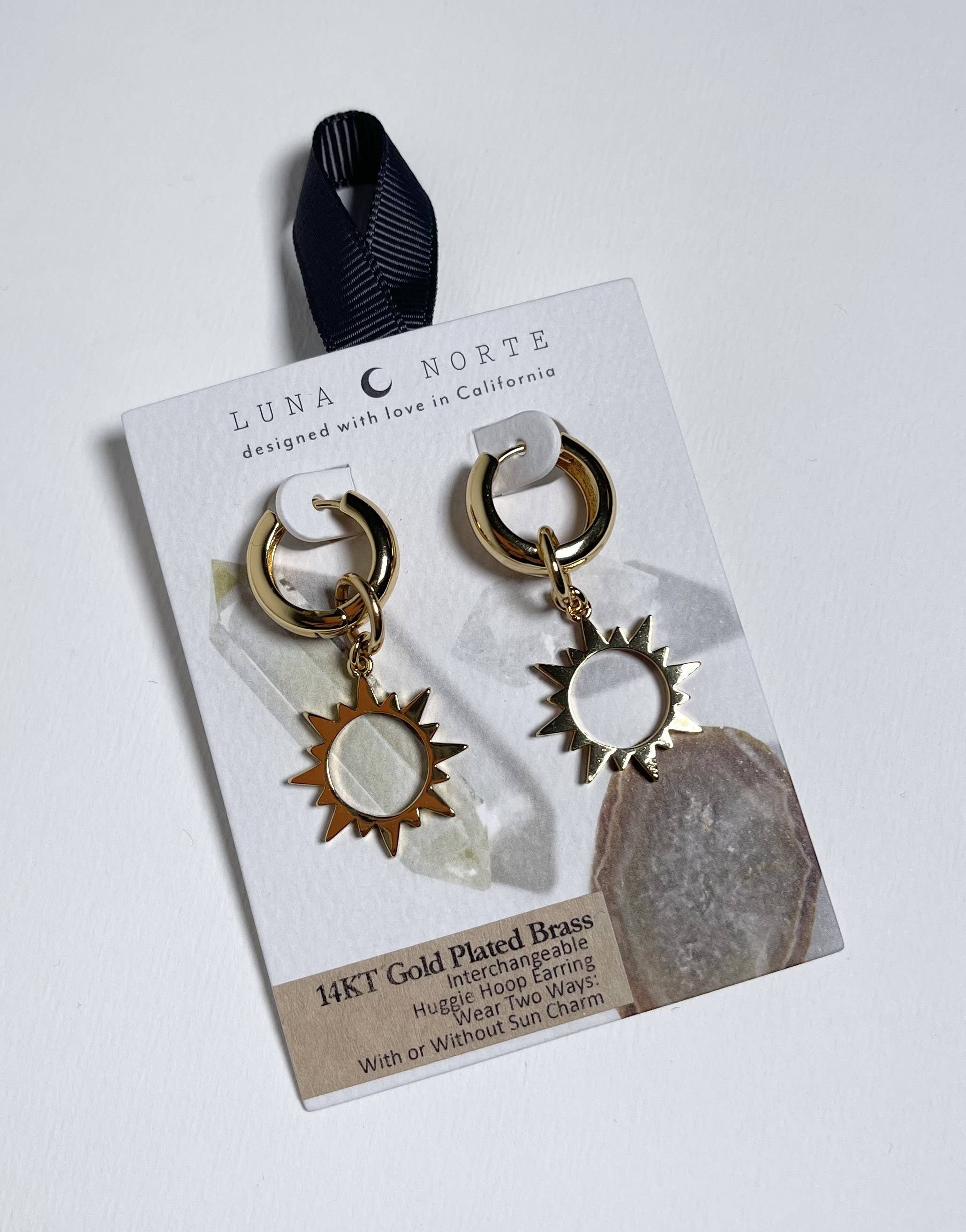 Luna Norte - Caffeine Interchangeable Huggie Earring