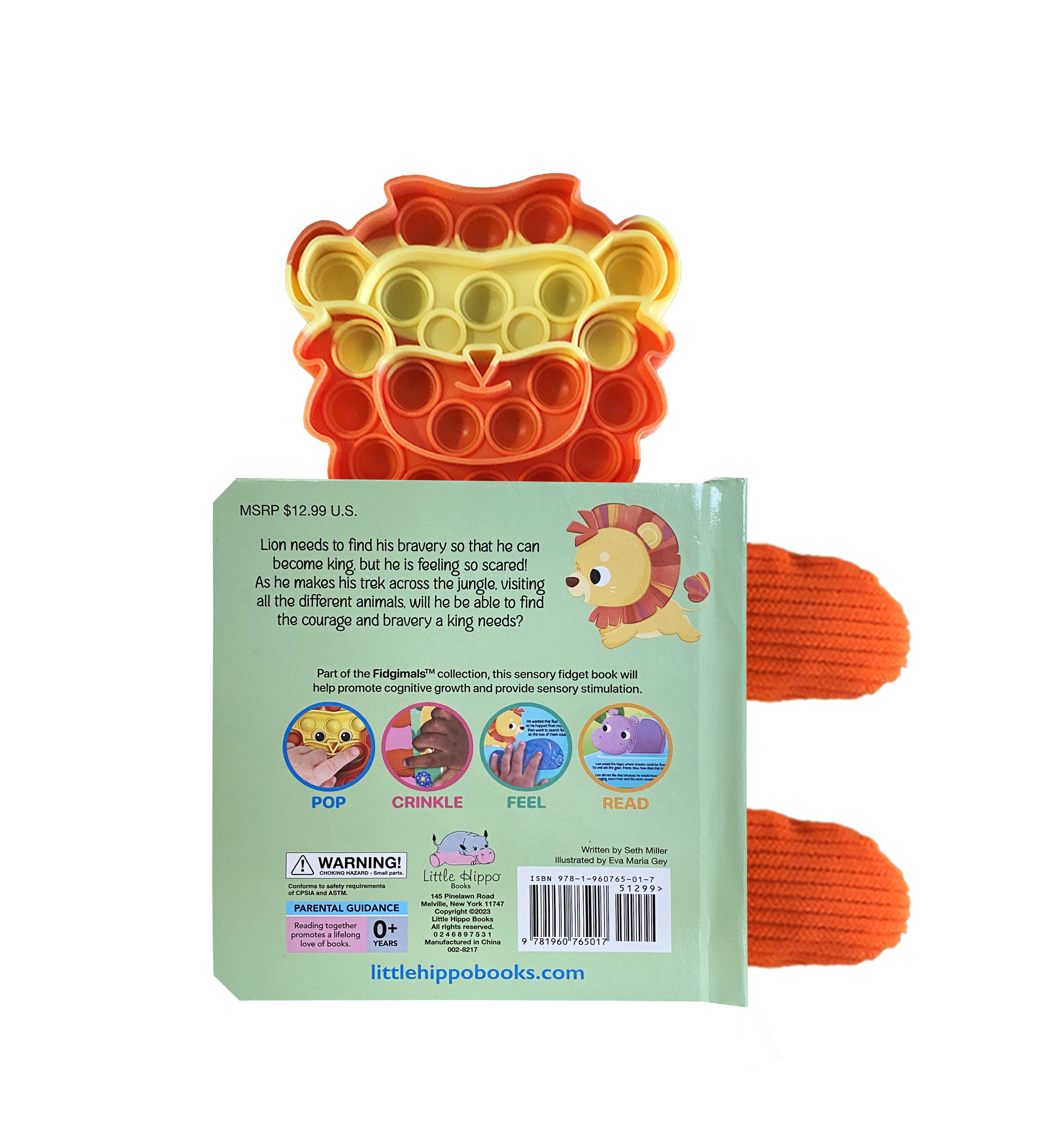 Little Hippo Books - Little Lion - Your Sensory Fidget Friend