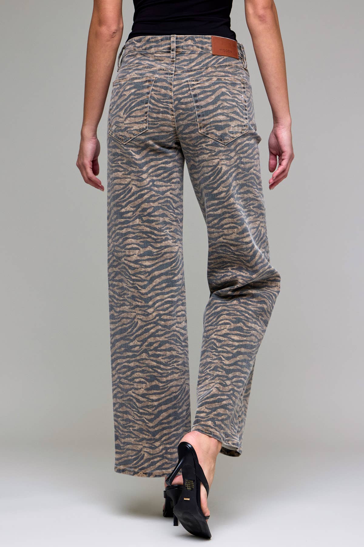 Hidden Jeans - Tiger Print High Rise Dad Jean