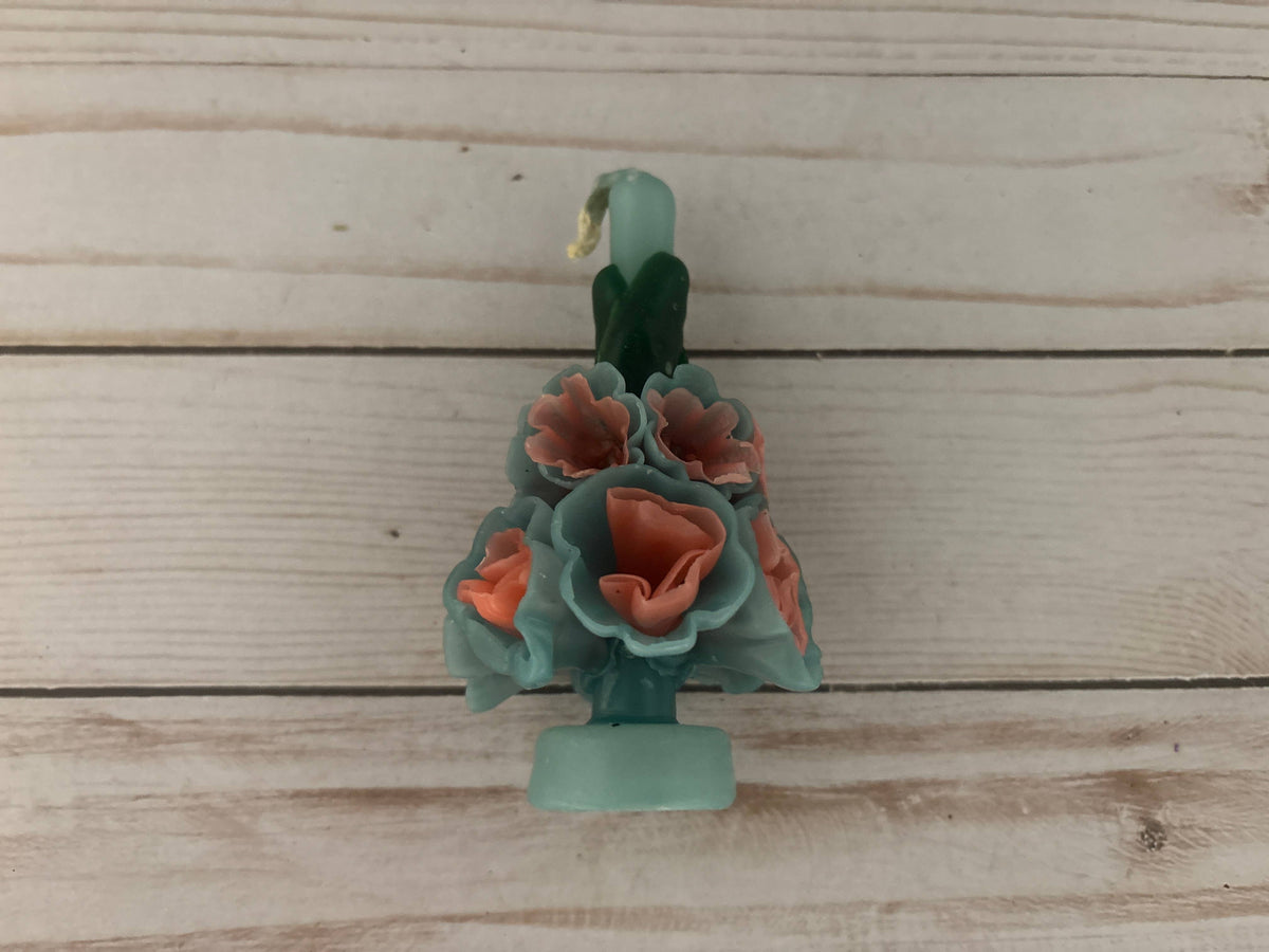 Viva Greetings - Beeswax Mini Turquoise & Grapefruit Oaxaca Multicolor Candle