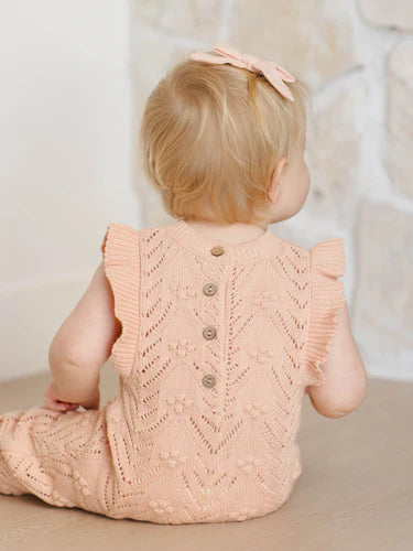 MIRA KNIT ROMPER || MELON