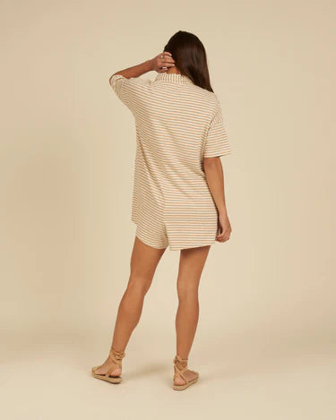 frankie romper | sand stripe