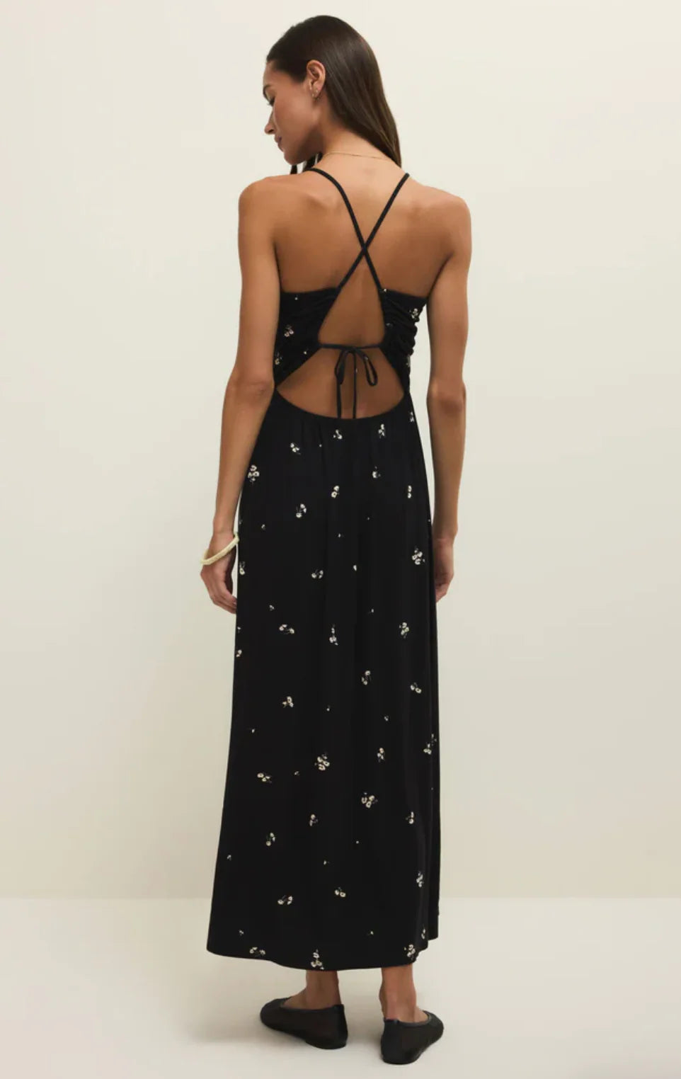 Cannes Nala Ditsy Midi Dress Black