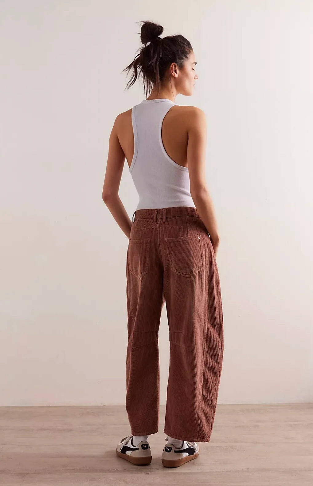 Good Luck Mid-Rise Cord Barrel Jeans