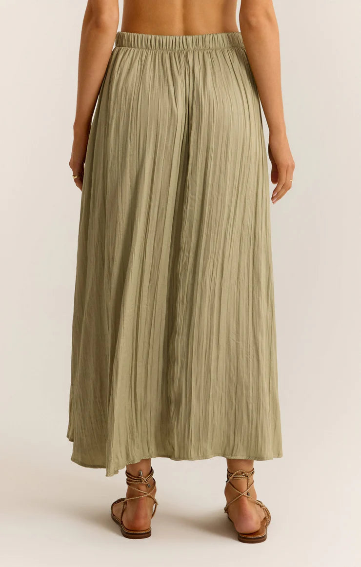 KAHLEESE LUXE SHEEN MIDI SKIRT