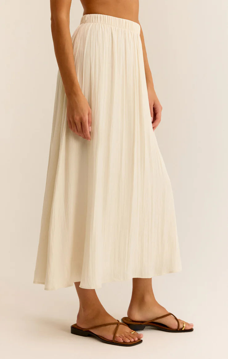 KAHLEESE LUXE SHEEN MIDI SKIRT