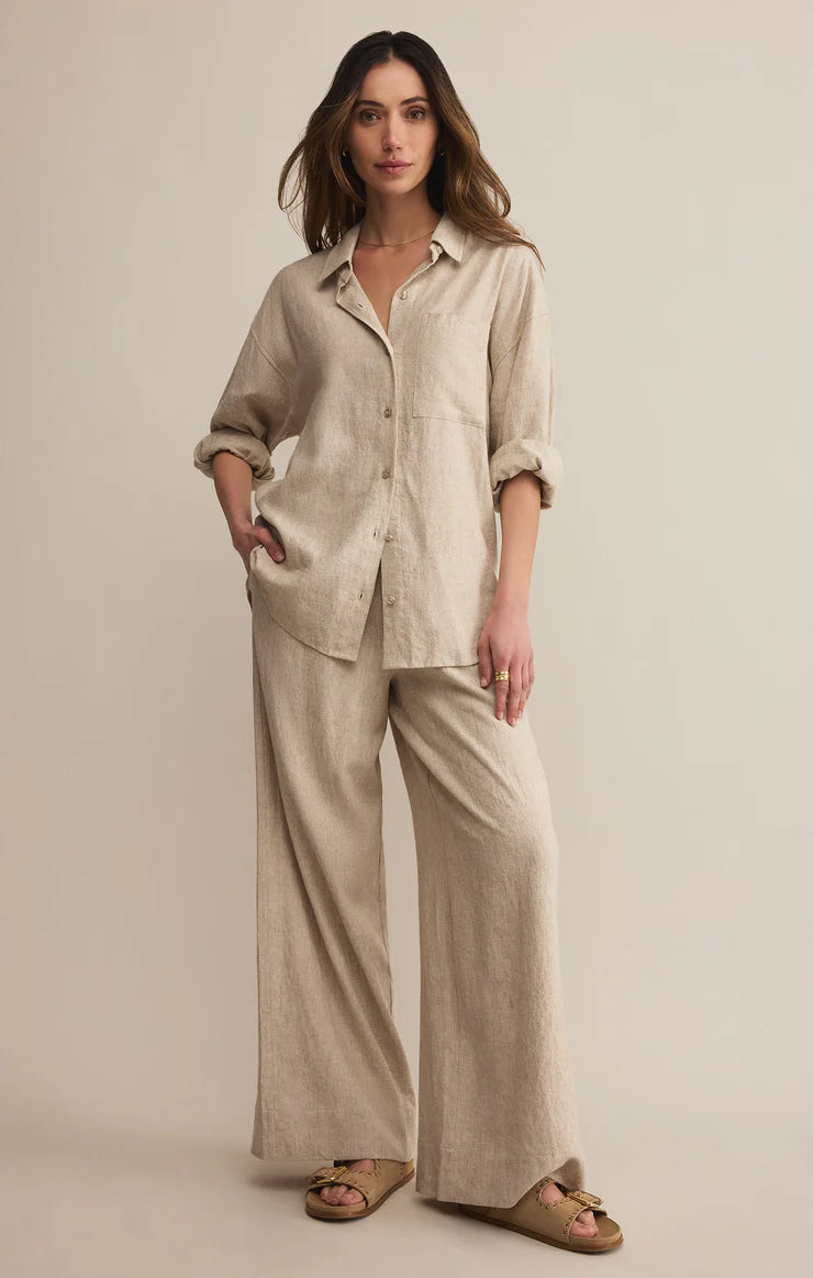 Alfie Linen Button Up