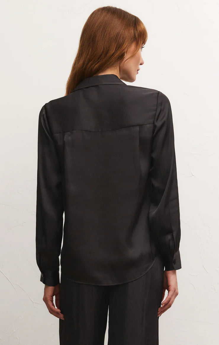 SERENITY LUX SHEEN BUTTON UP TOP
