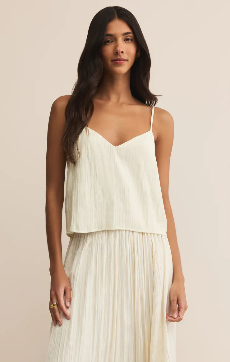 FIORE LUXE SHEEN CROPPED TANK