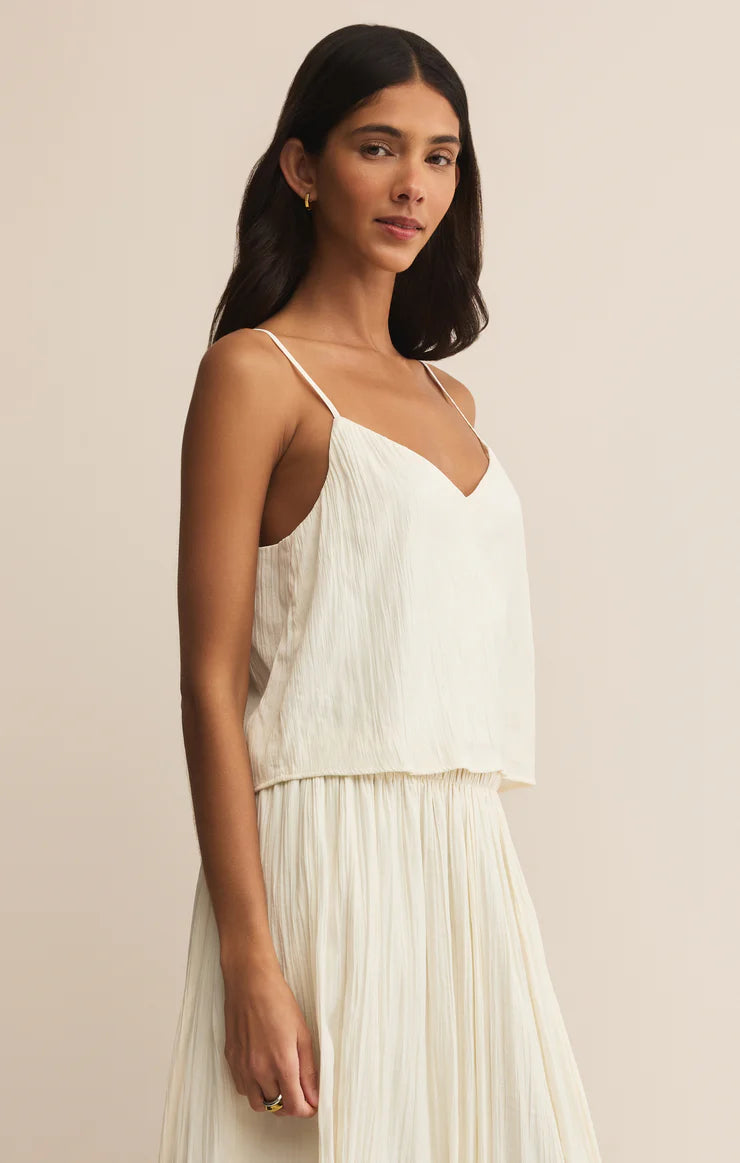 FIORE LUXE SHEEN CROPPED TANK