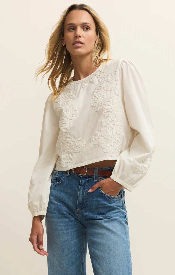 Tatiana Embroidered Cropped Top