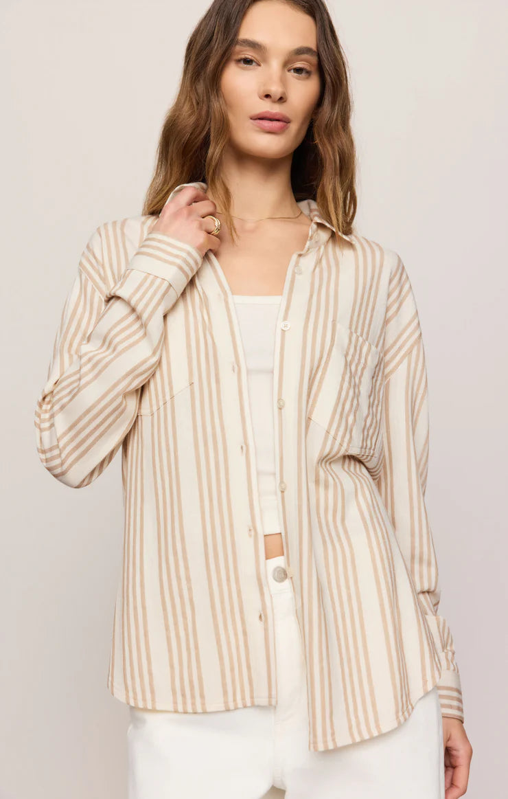 Reese Button Up Stripe Top
