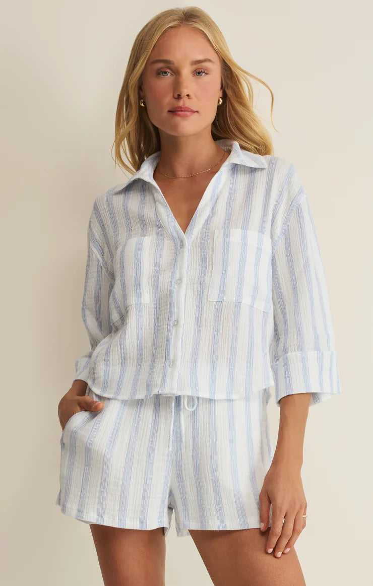Helena Striped Gauze Shirt