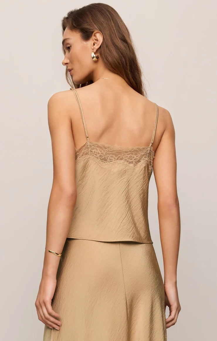Kori Lace Inset Cami Toast