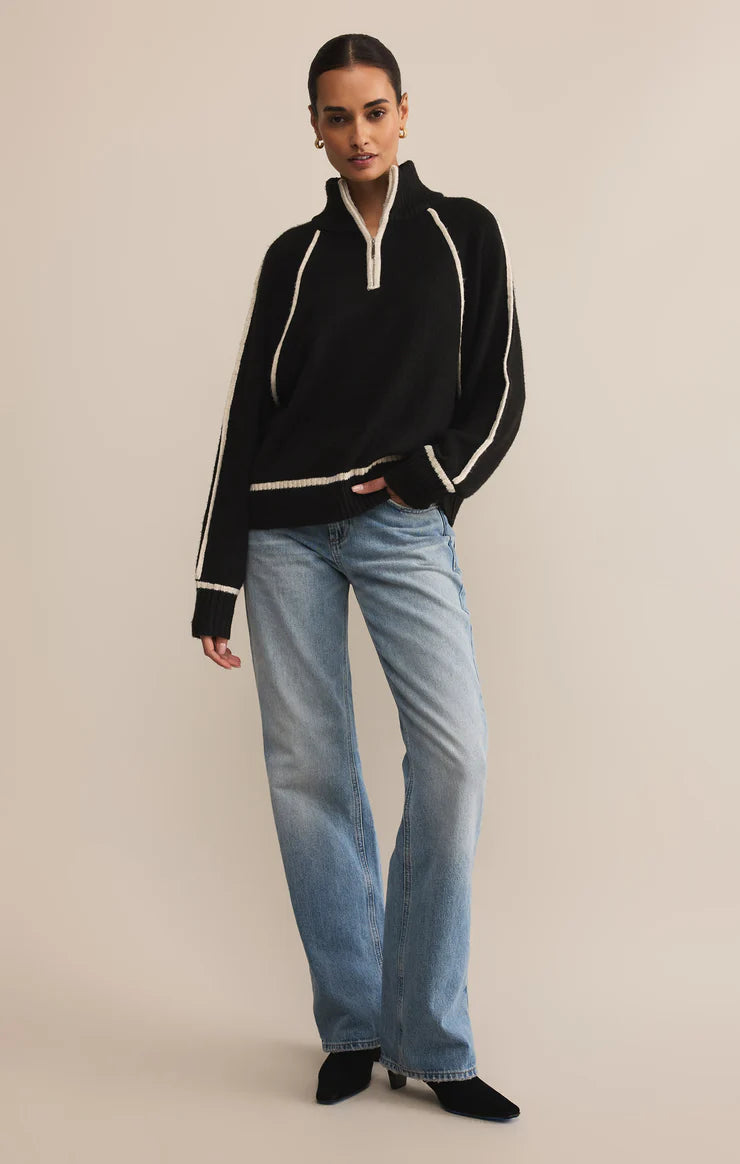 Alps Half Zip Sweater Black