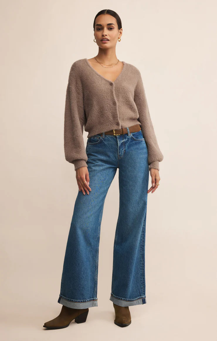 Sadira Fluffy Cardigan Moonlight