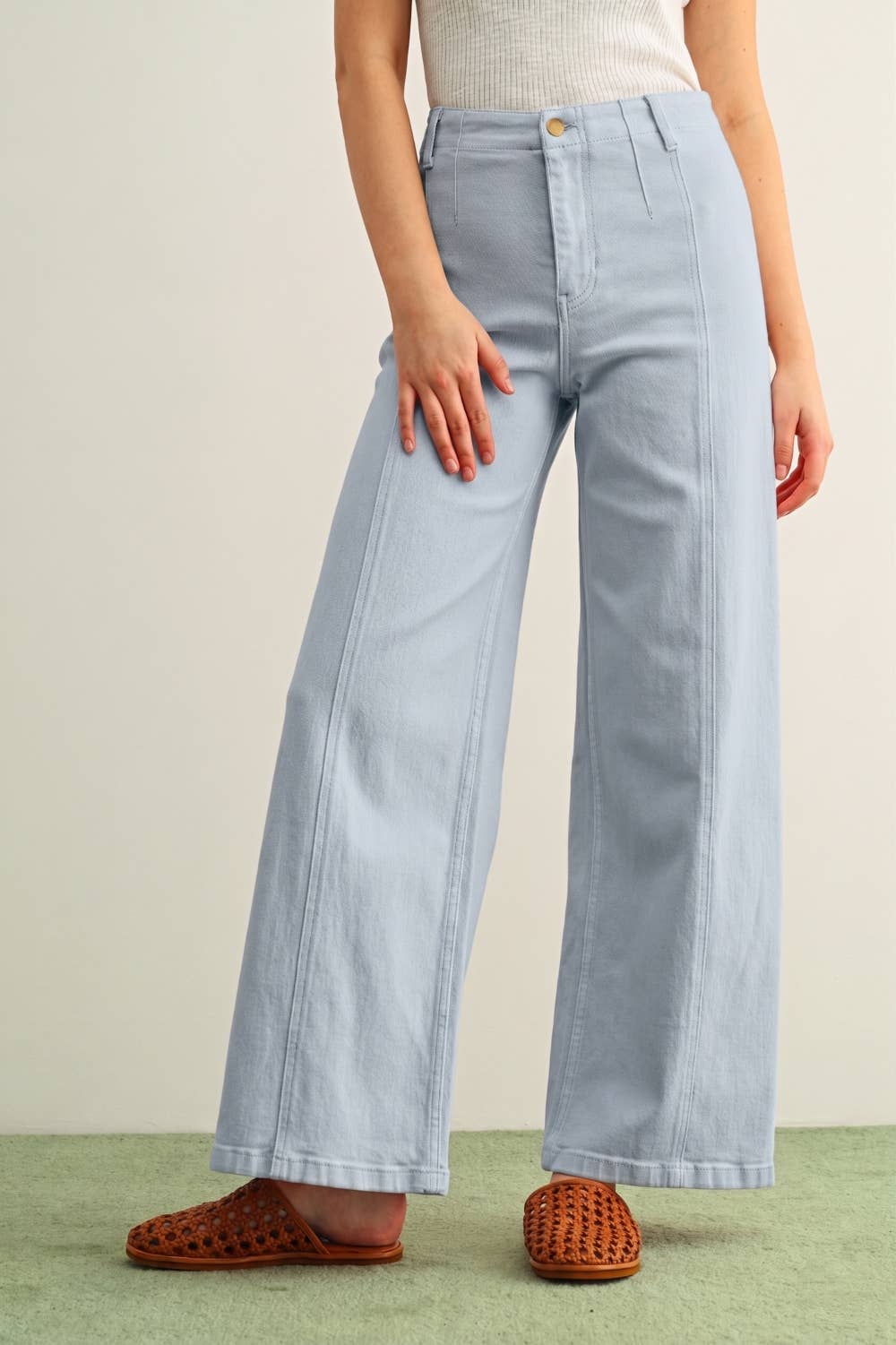 MIOU MUSE - P6982 WASHED COLOR STRETCH PANTS